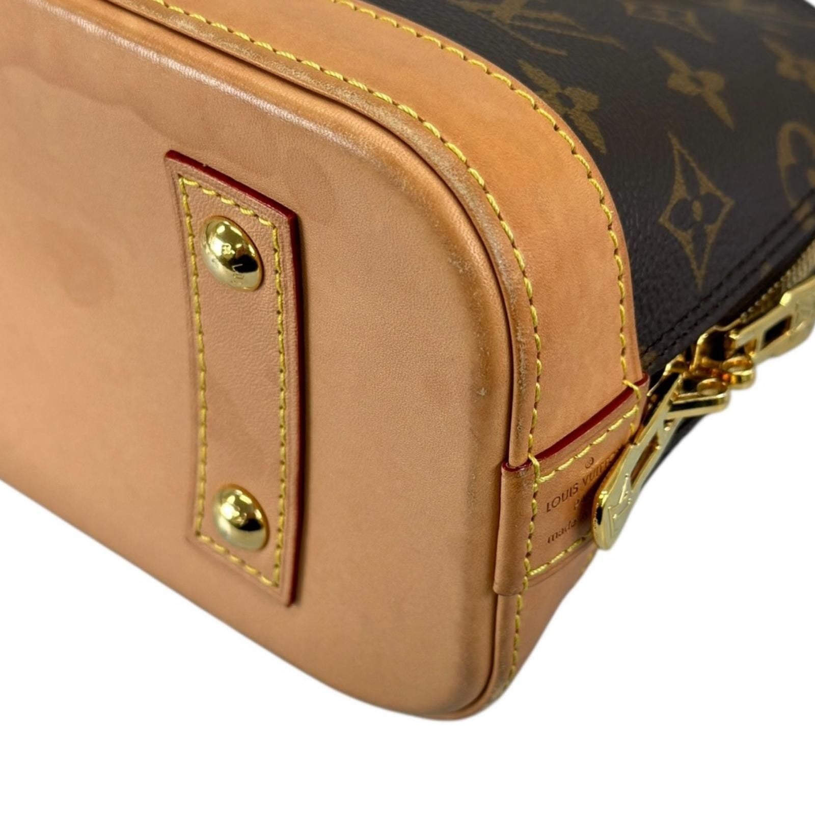Louis Vuitton Alma BB Handbag Monogram Canvas Brown 2-Way — view 7