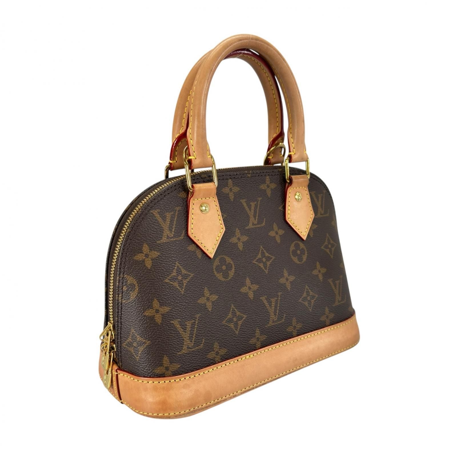 Louis Vuitton Alma BB Handbag Monogram Canvas Brown 2-Way — view 3