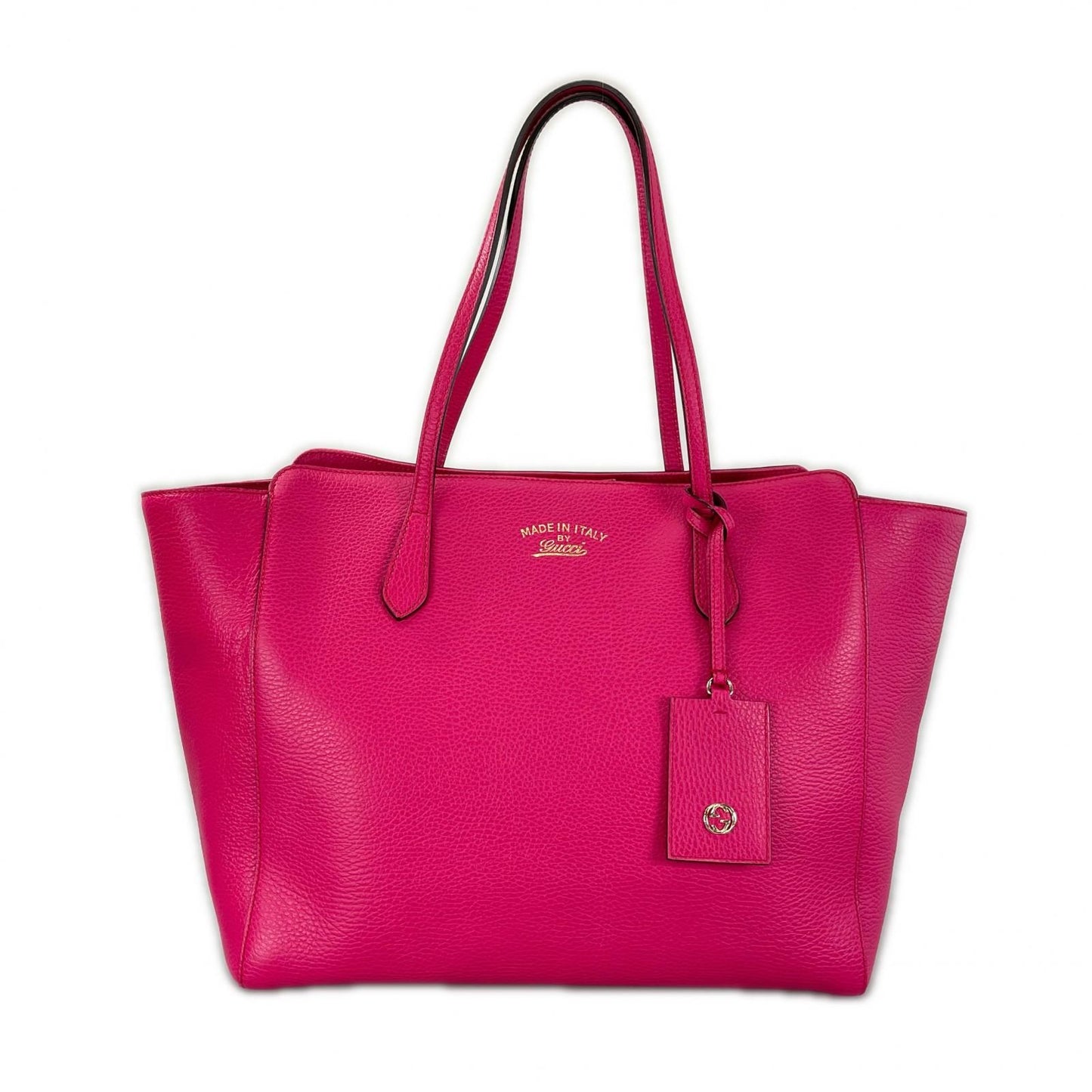 Gucci Swing Tote Bag Leather Pink