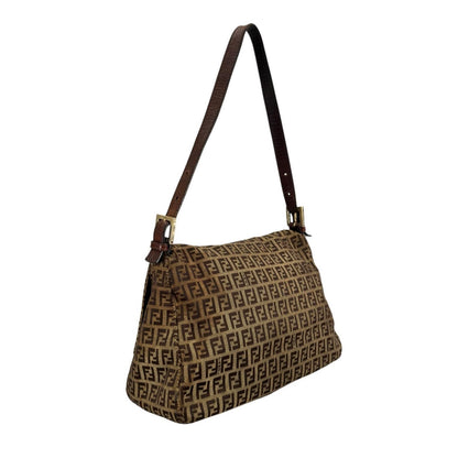 Fendi Mamma Baguette Zucchino Shoulder Bag Canvas Brown I'm Just — view 3
