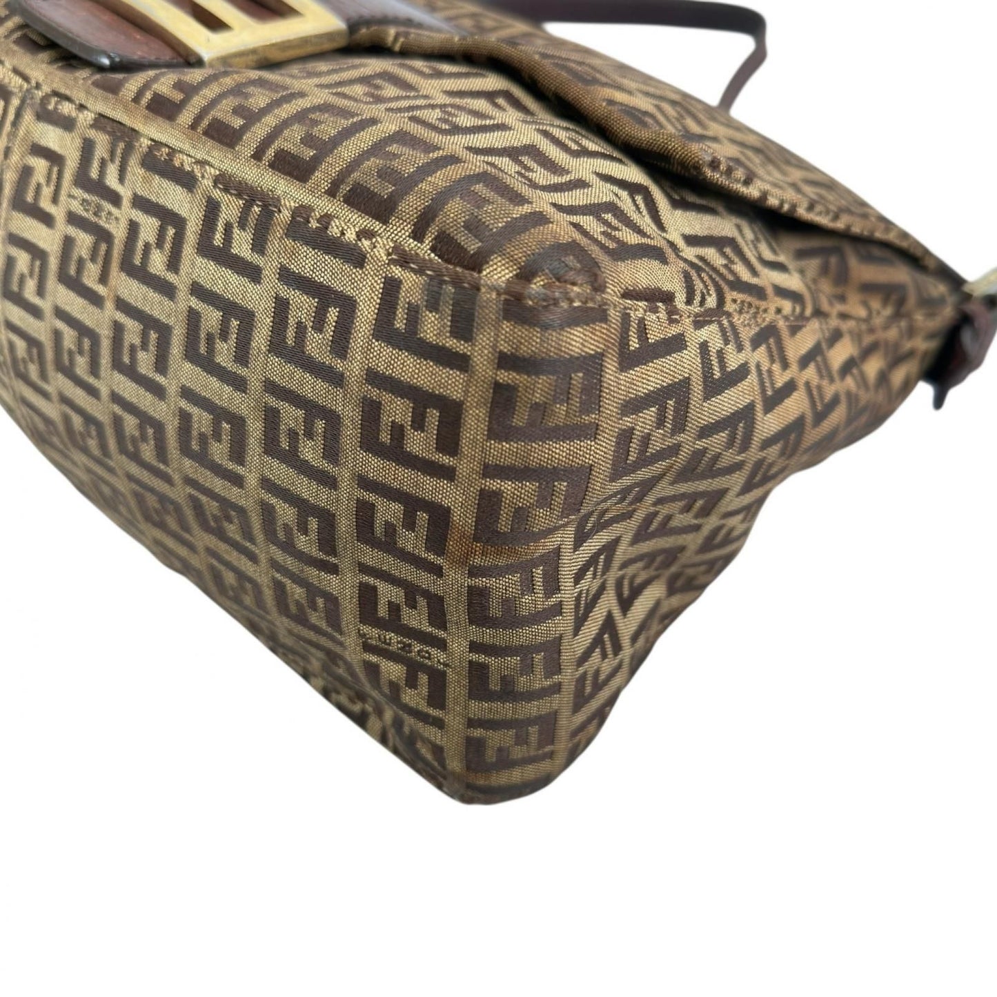 Fendi Mamma Baguette Zucchino Shoulder Bag Canvas Brown I'm Just — view 6