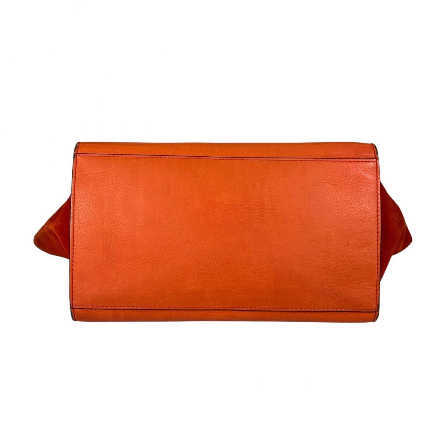 Celine Trapeze Handbag Leather Orange 2-Way — view 4