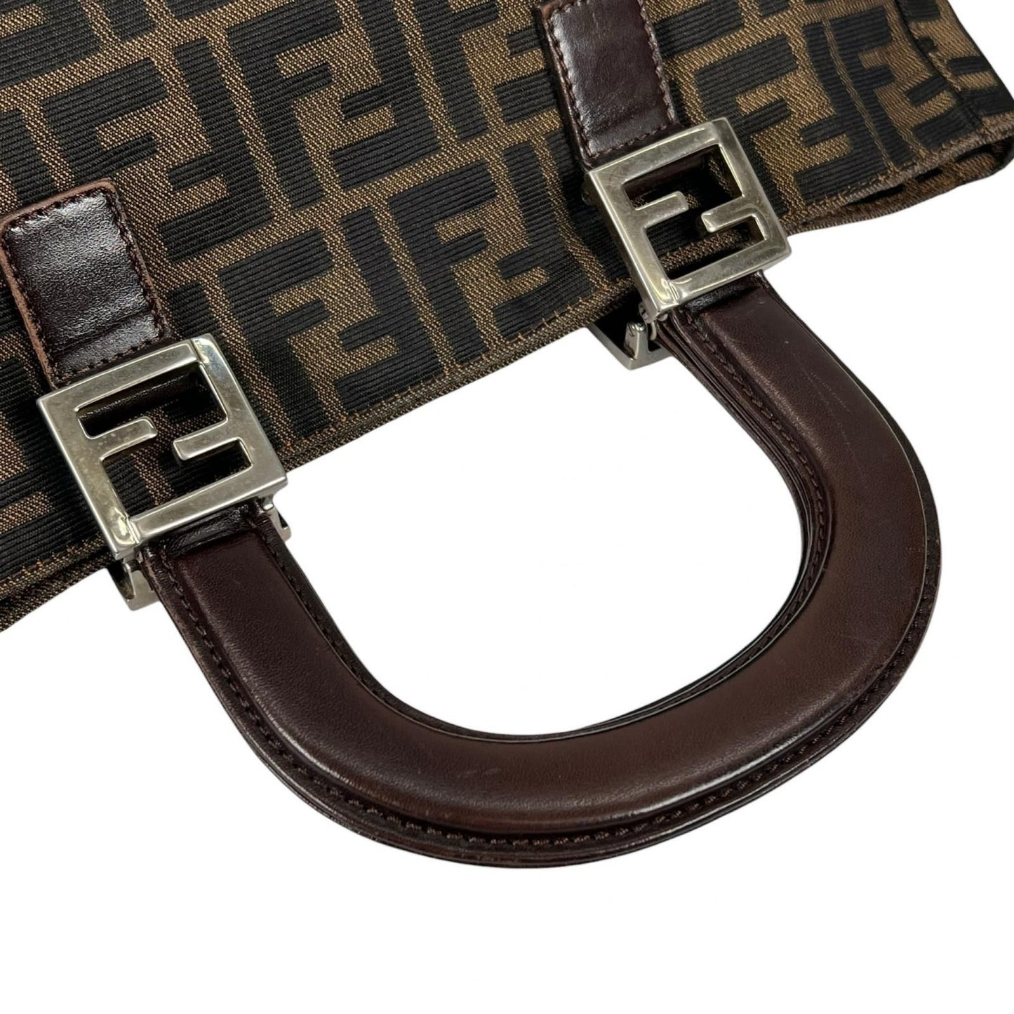 Fendi Handbag Canvas Brown — view 5