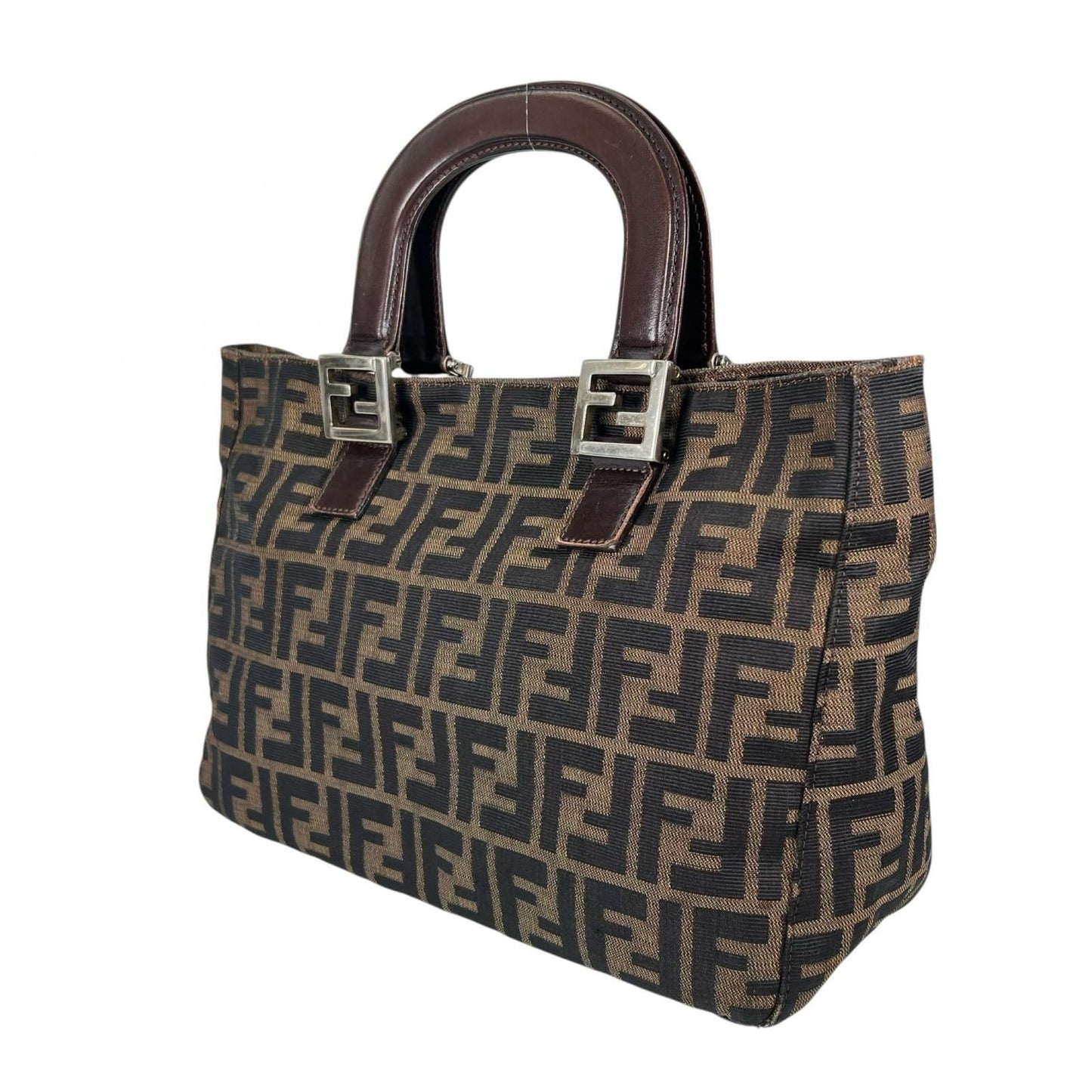 Fendi Handbag Canvas Brown — view 2