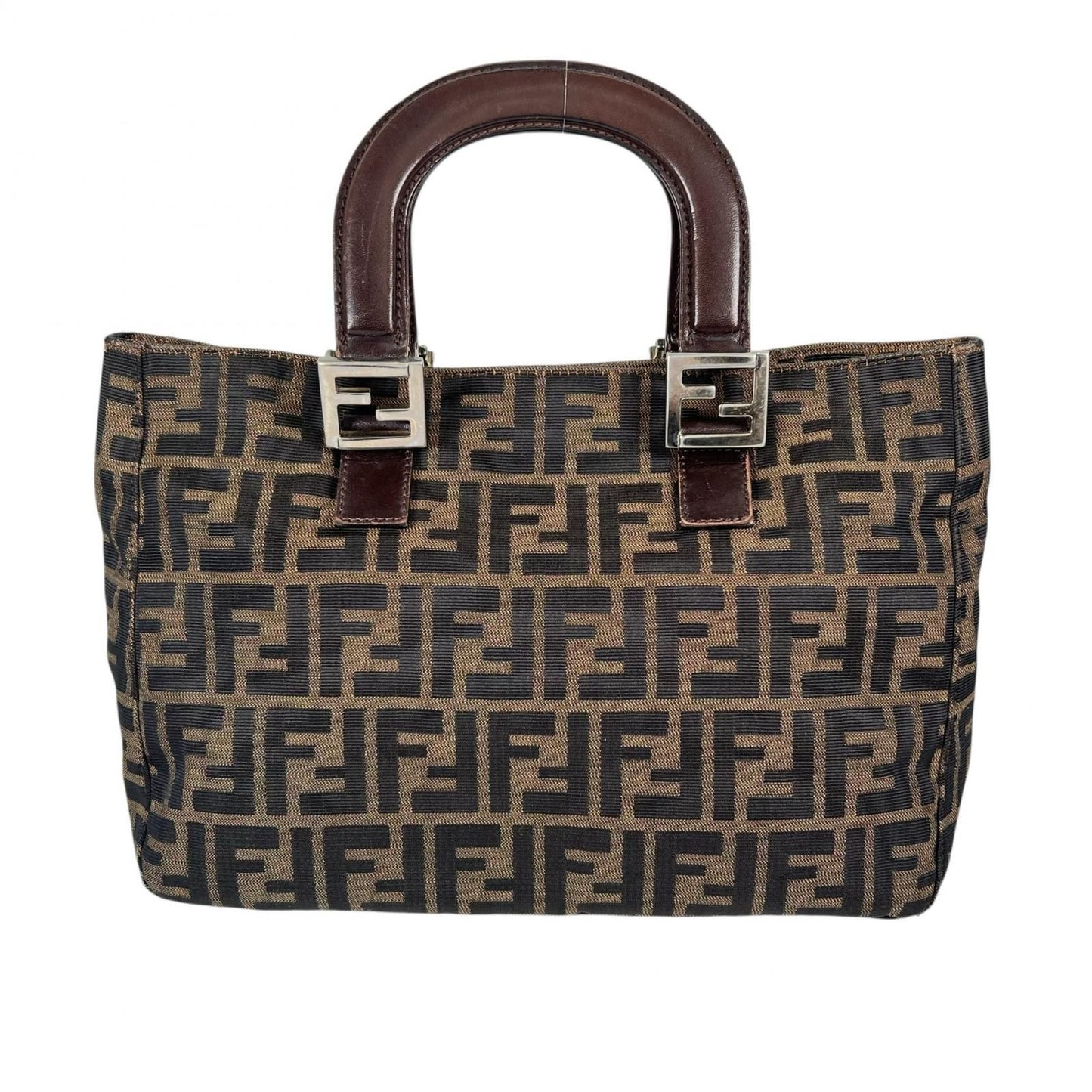 Fendi Handbag Canvas Brown