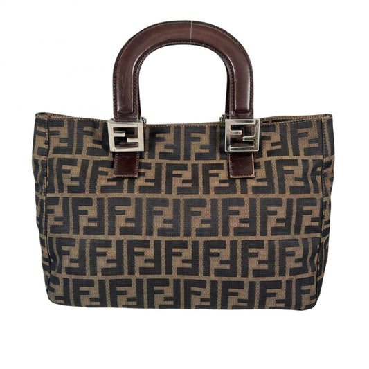 Fendi Handbag Canvas Brown