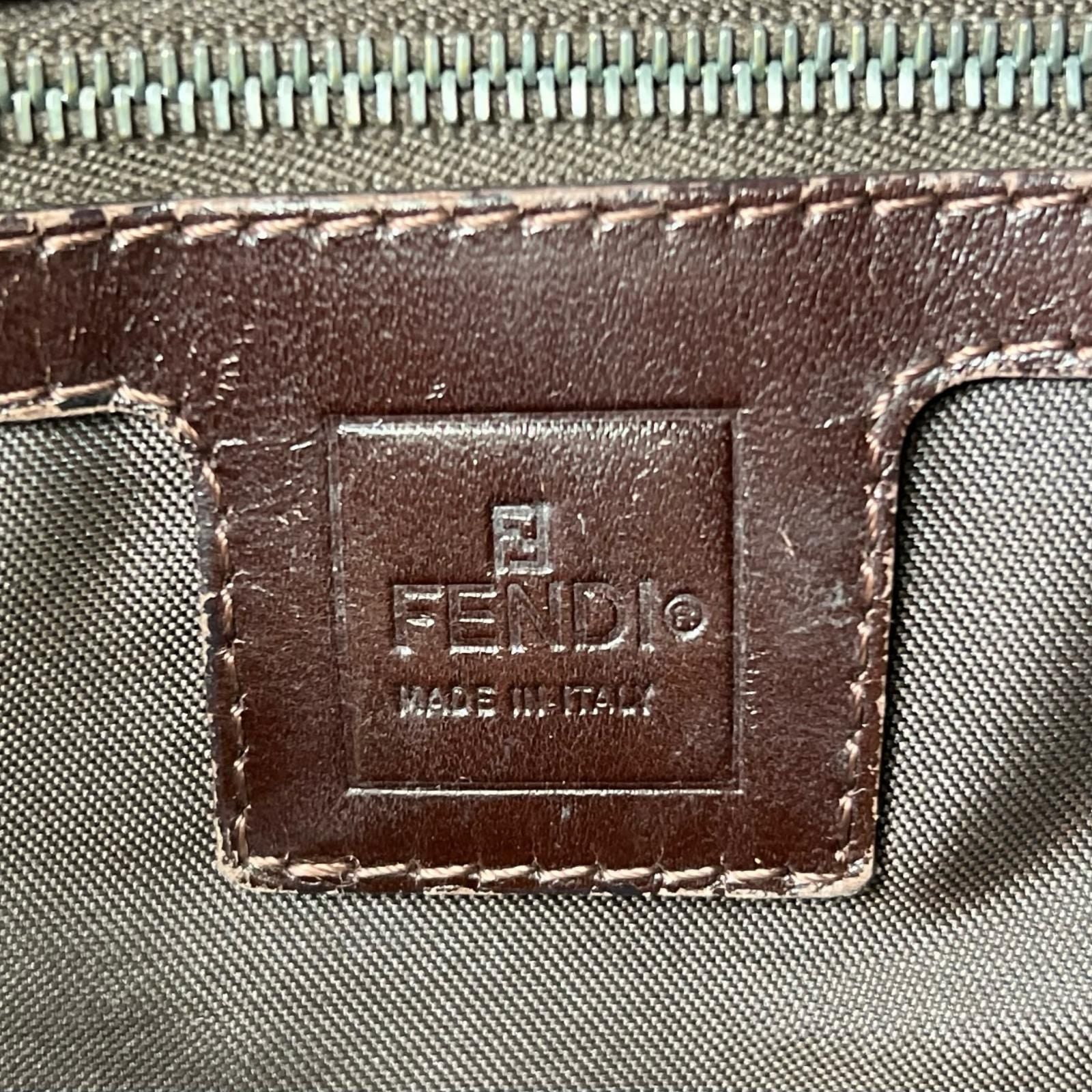 Fendi Handbag Canvas Brown — view 8
