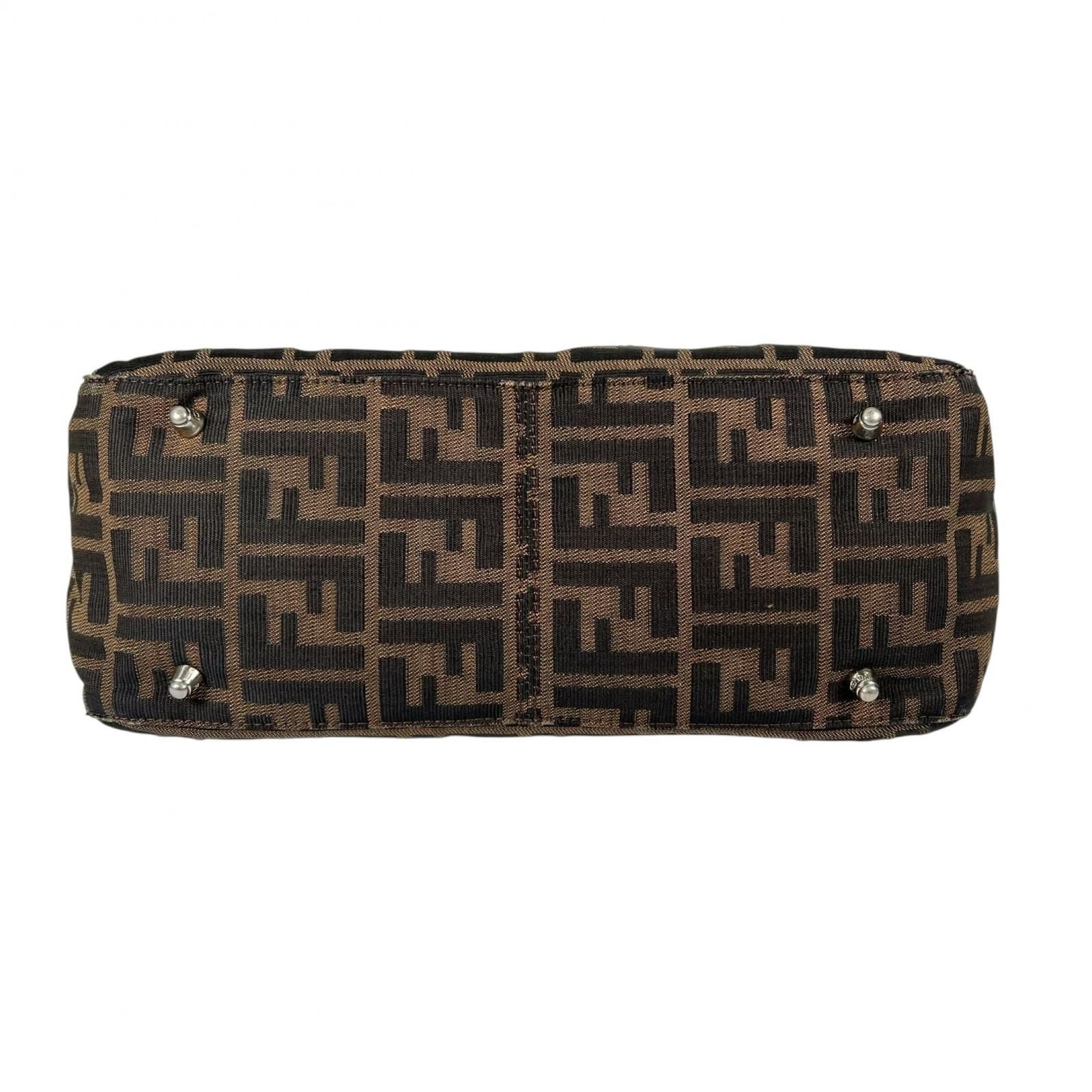 Fendi Handbag Canvas Brown — view 4