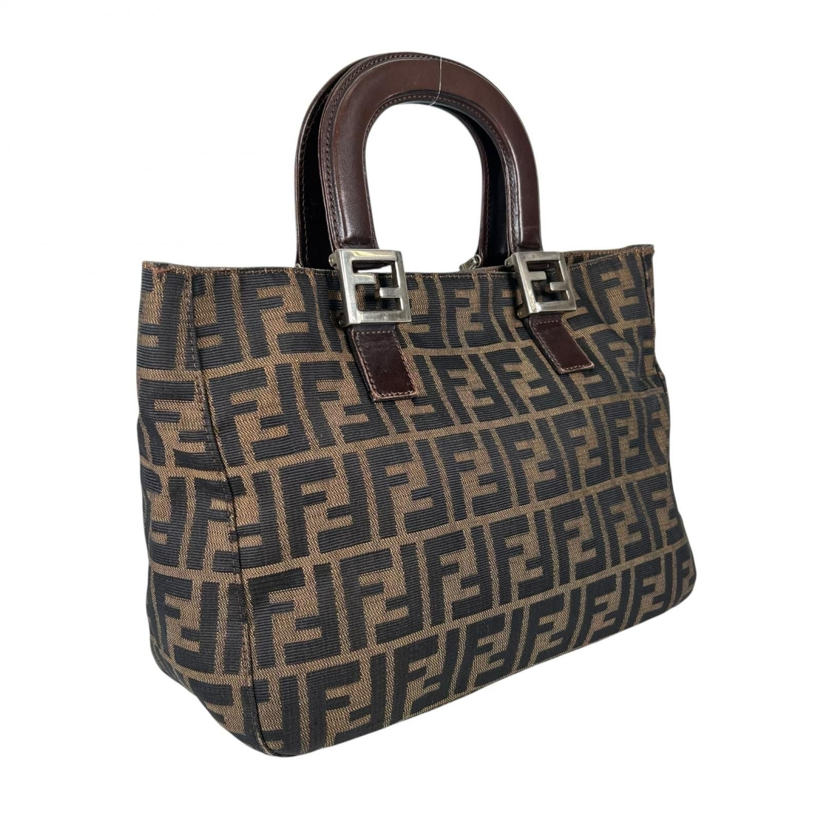 Fendi Handbag Canvas Brown — view 3