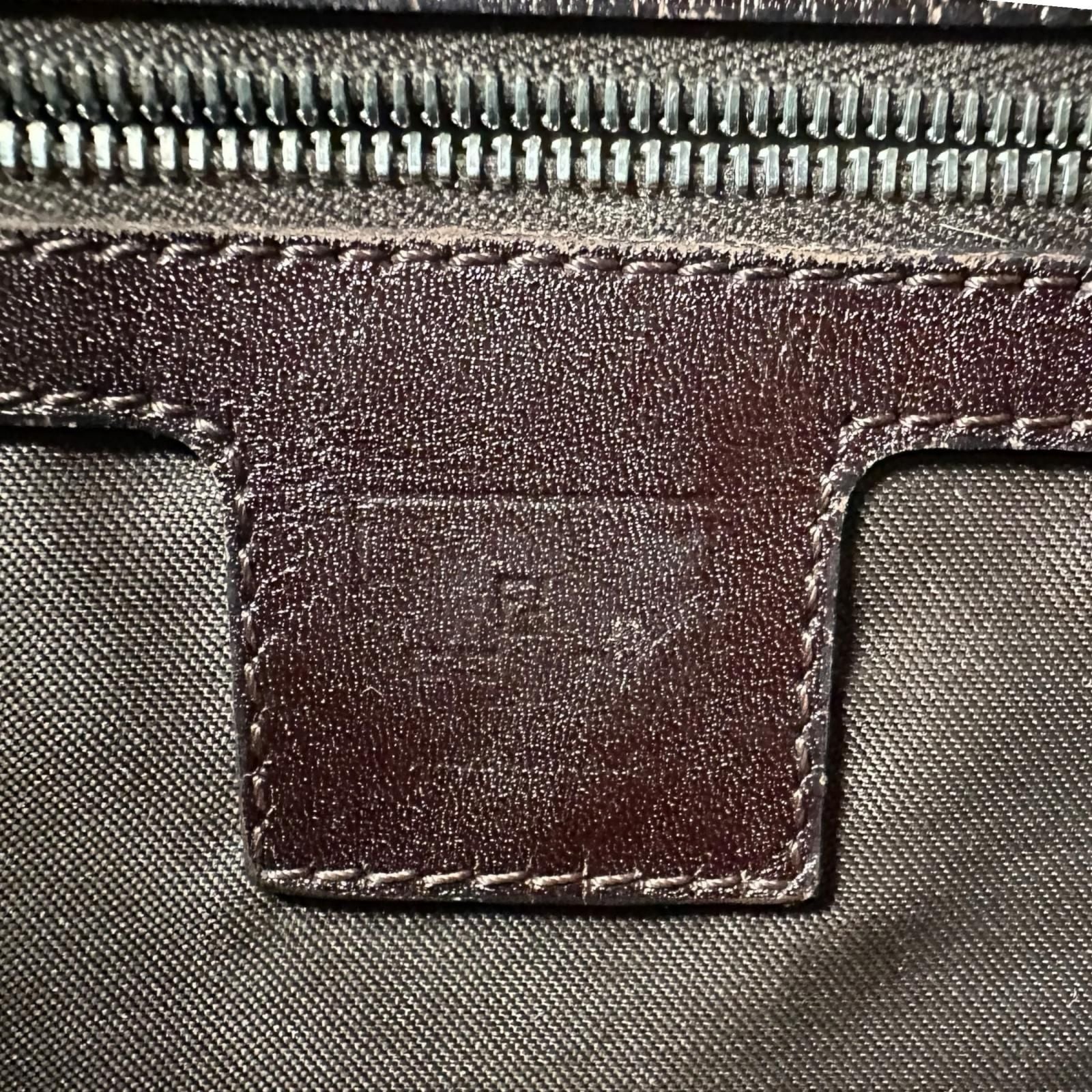 Fendi Zucca Pattern Shoulder Bag Canvas Brown — view 8