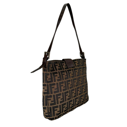 Fendi Zucca Pattern Shoulder Bag Canvas Brown — view 3