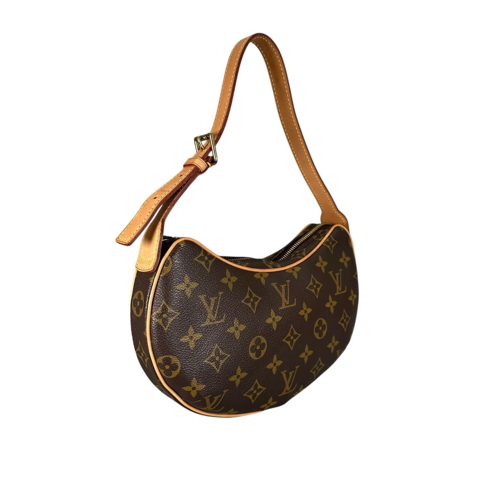 Louis Vuitton Croissant PM Handbag Monogram Canvas Brown — view 3