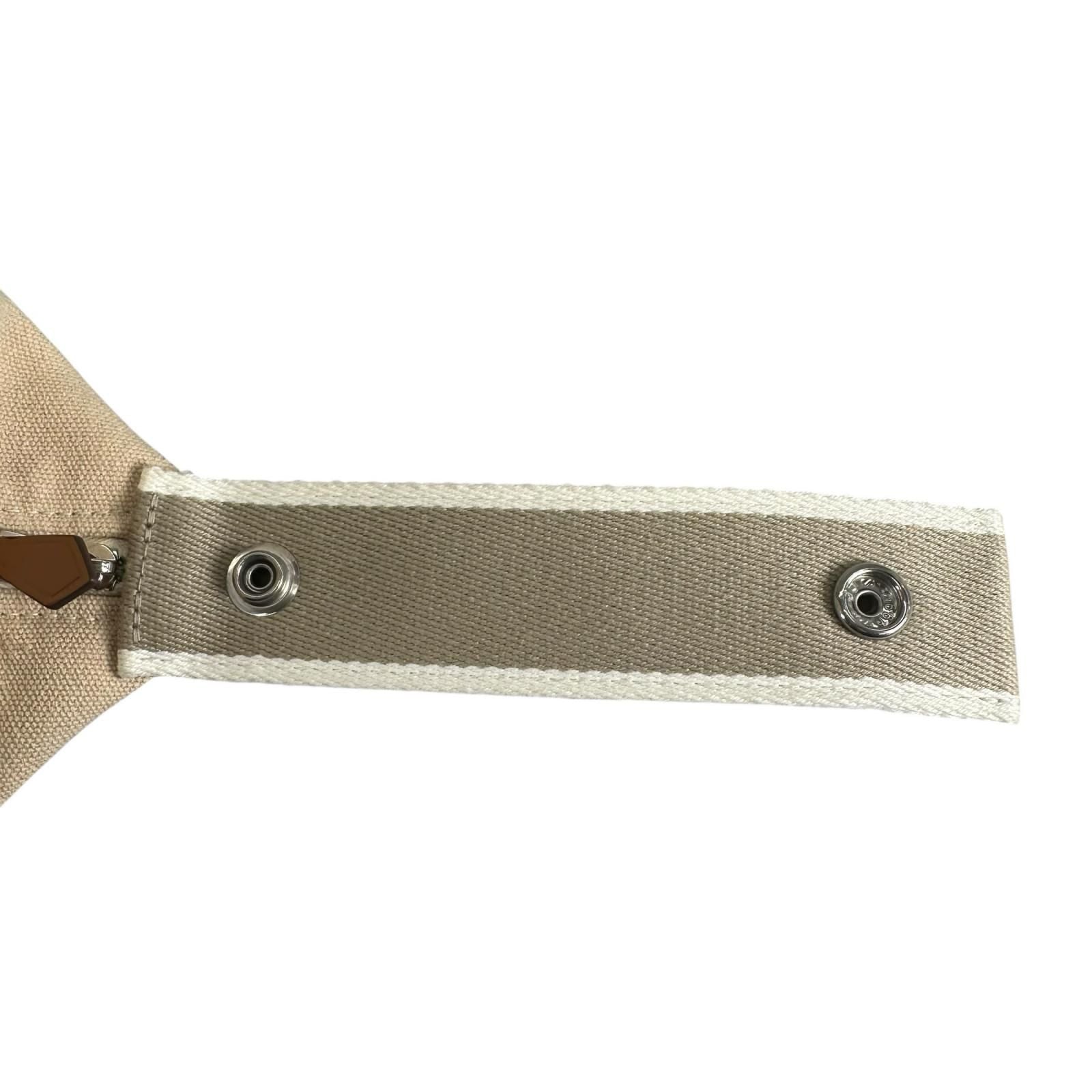 Hermes Brid-a-brac PM Pouch Canvas Beige Handbag — view 5