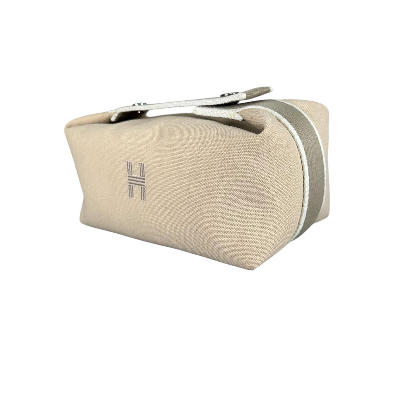 Hermes Brid-a-brac PM Pouch Canvas Beige Handbag — view 2