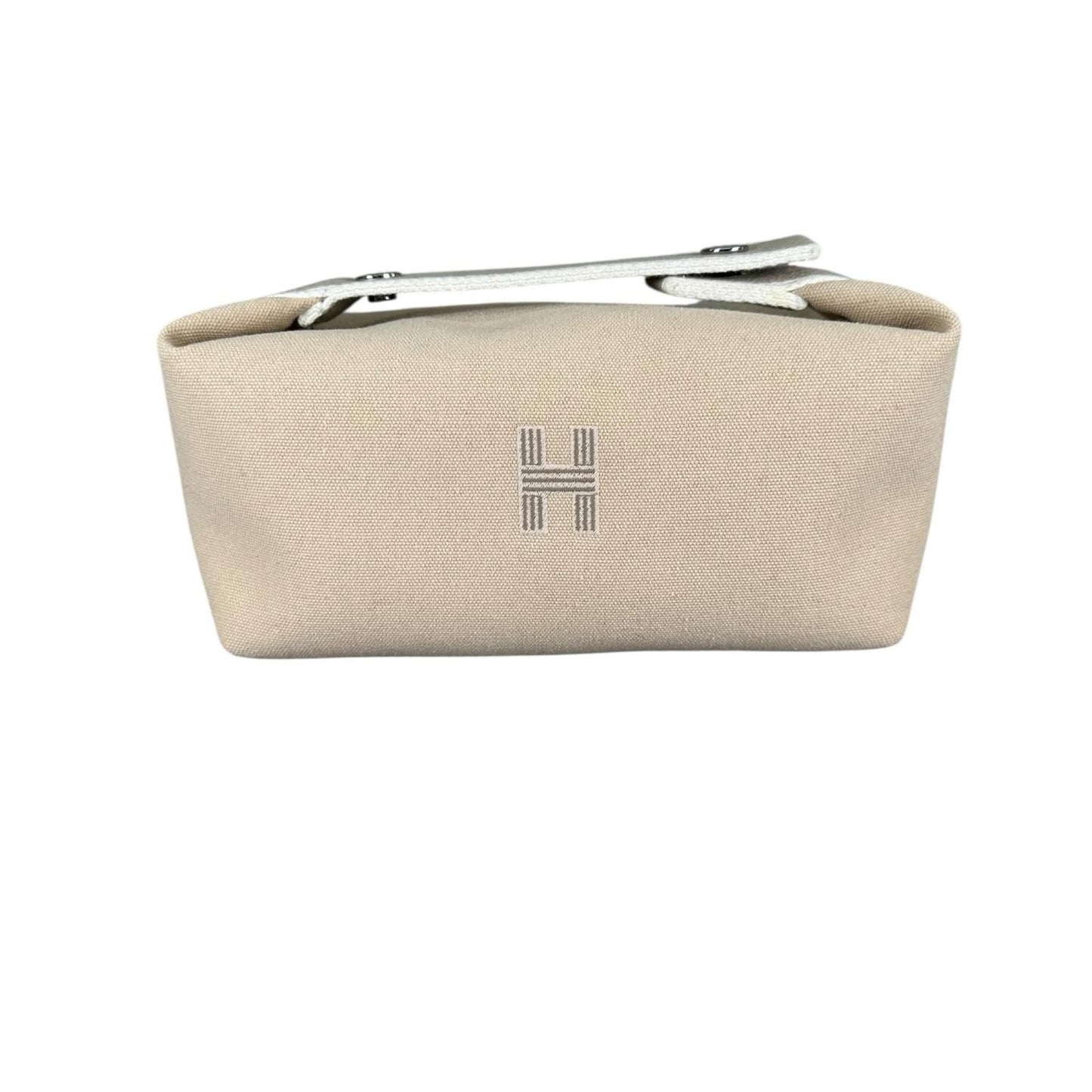Hermes Brid-a-brac PM Pouch Canvas Beige Handbag