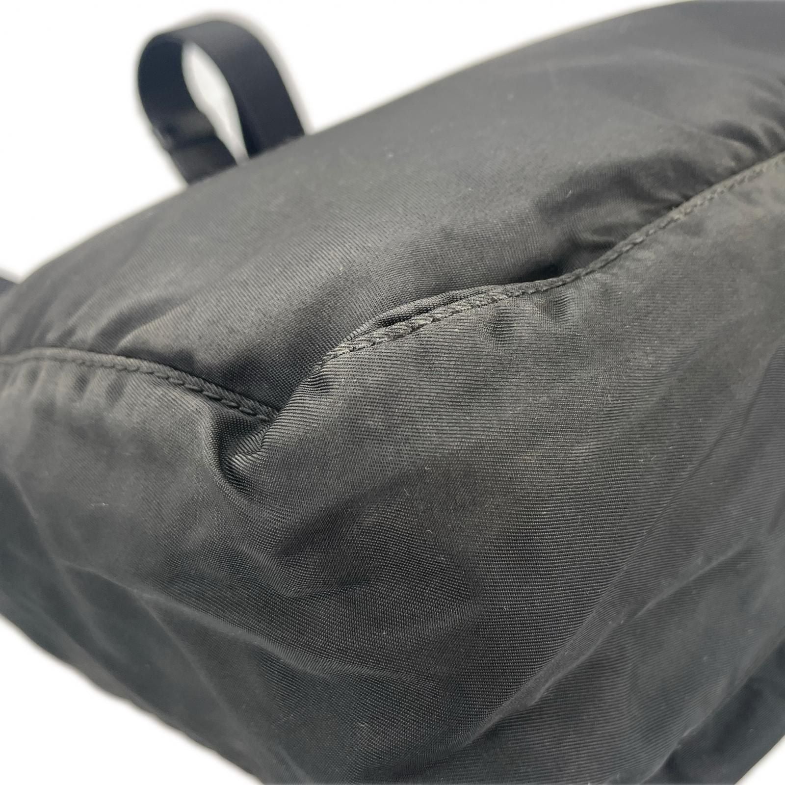Prada Triangle Logo Shoulder Bag Nylon Black — view 7