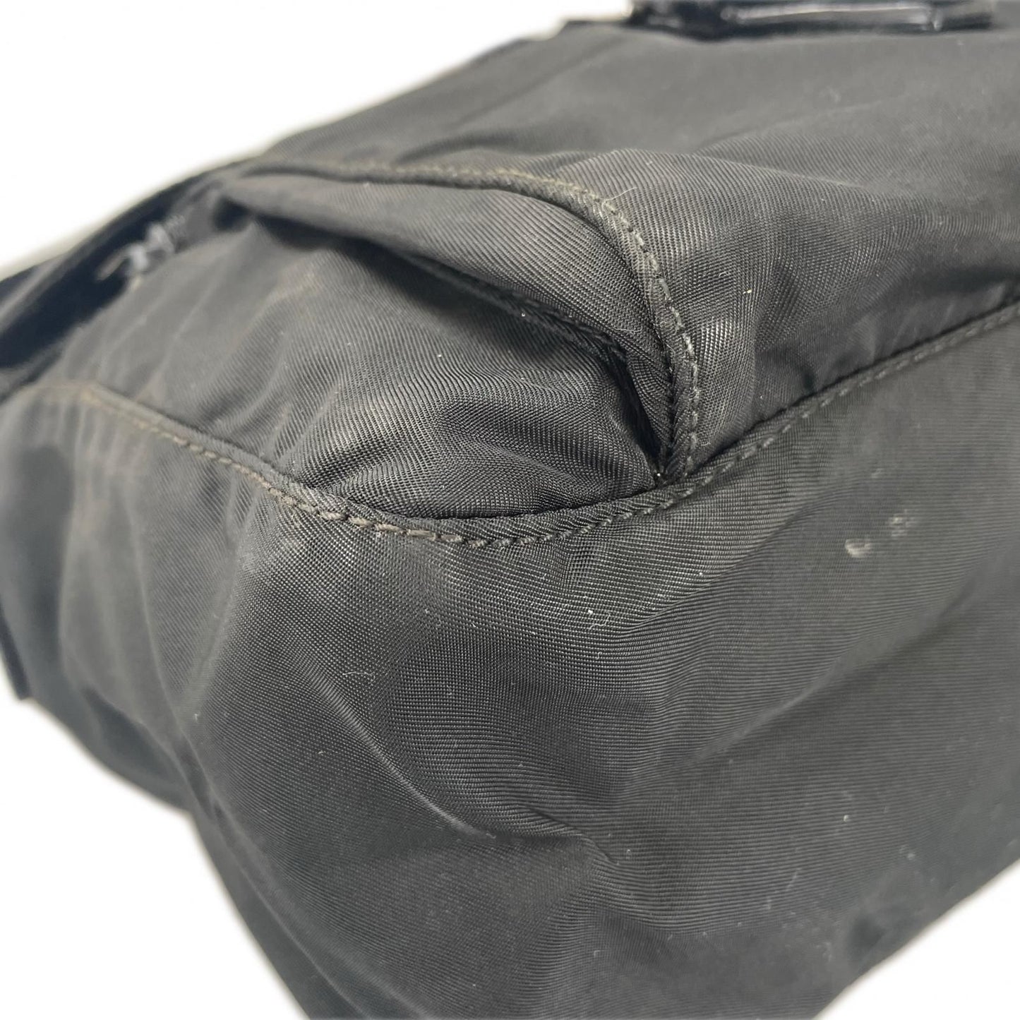 Prada Triangle Logo Shoulder Bag Nylon Black — view 5