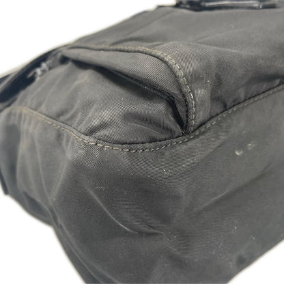 Prada Triangle Logo Shoulder Bag Nylon Black — view 5