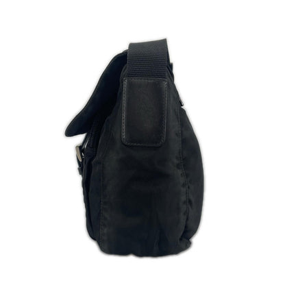 Prada Triangle Logo Shoulder Bag Nylon Black — view 2