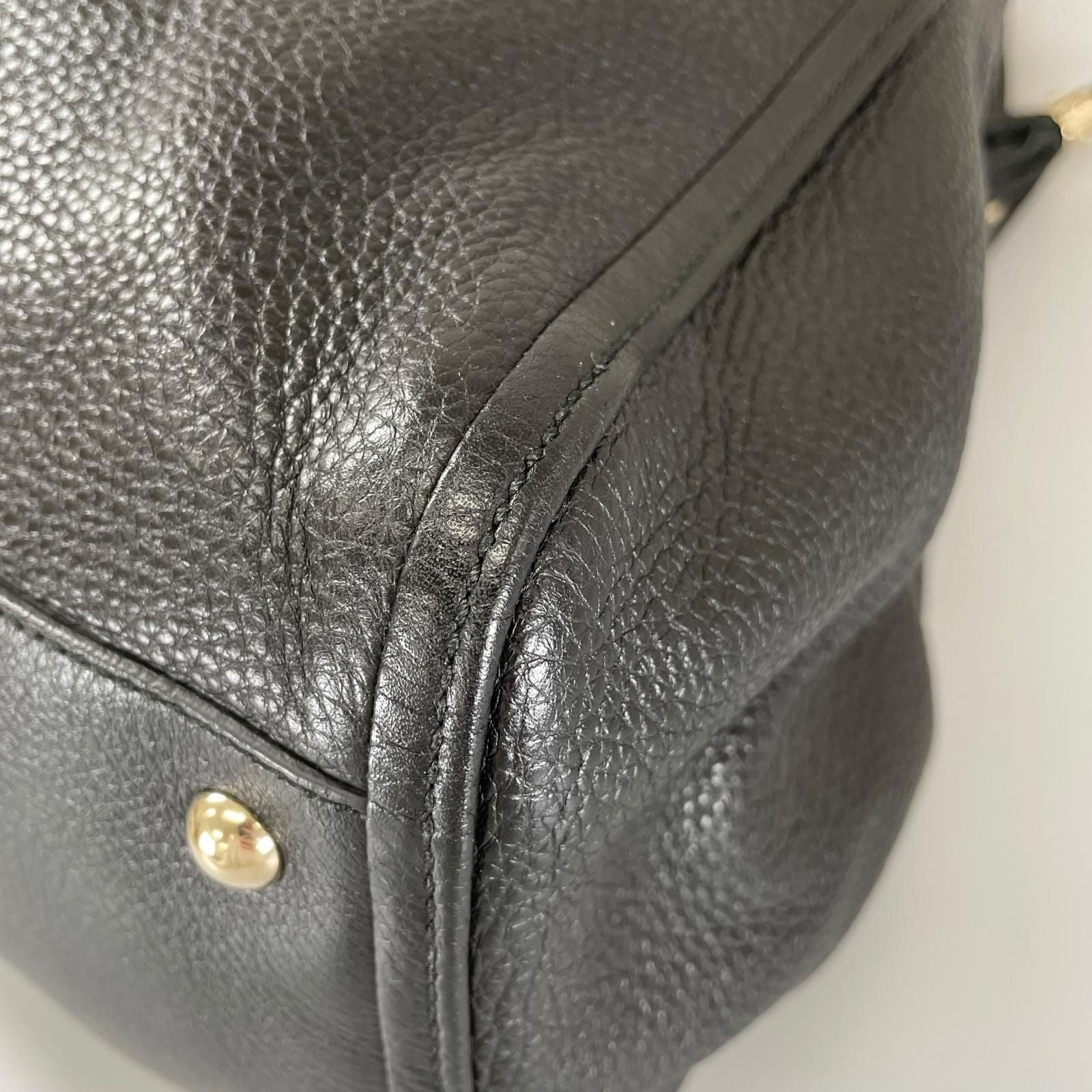 Gucci Soho Tassel Tote Bag Leather Black — view 6