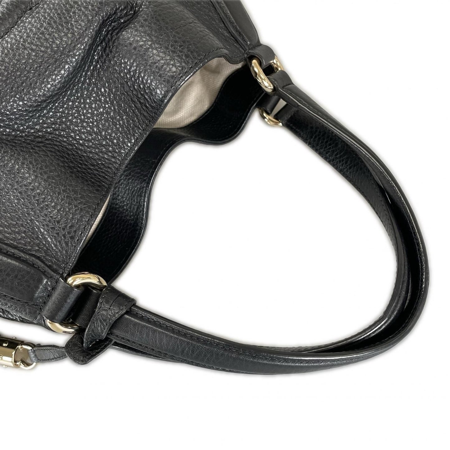 Gucci Soho Tassel Tote Bag Leather Black — view 4