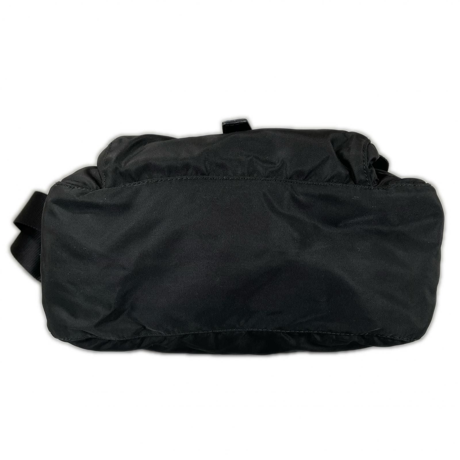 Prada Triangle Logo Shoulder Bag Nylon Black — view 3