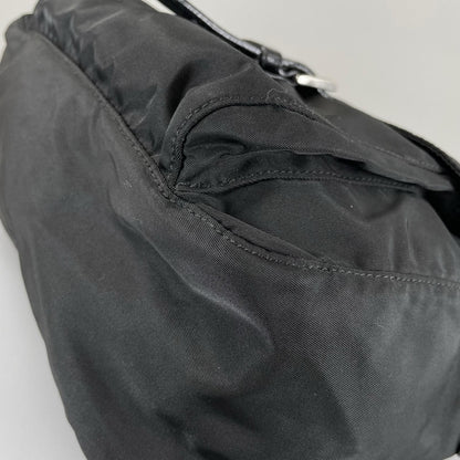 Prada Triangle Logo Shoulder Bag Nylon Black — view 6