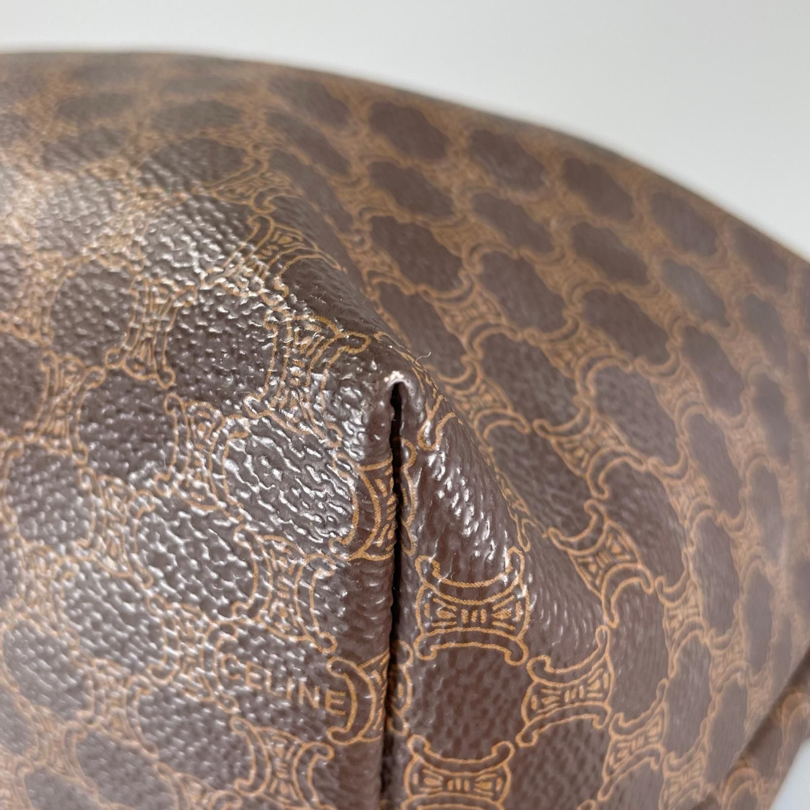 Celine Macadam Handbag Leather Brown — view 8