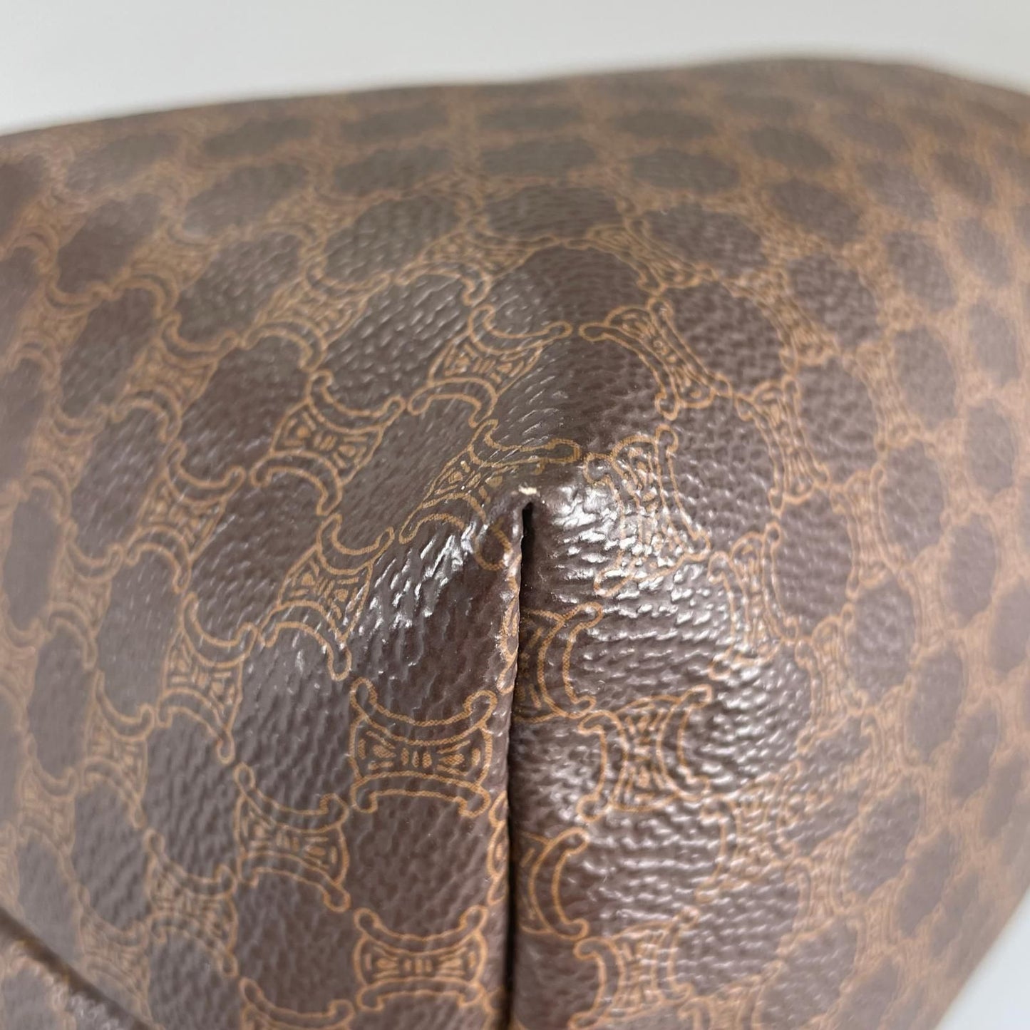 Celine Macadam Handbag Leather Brown — view 7