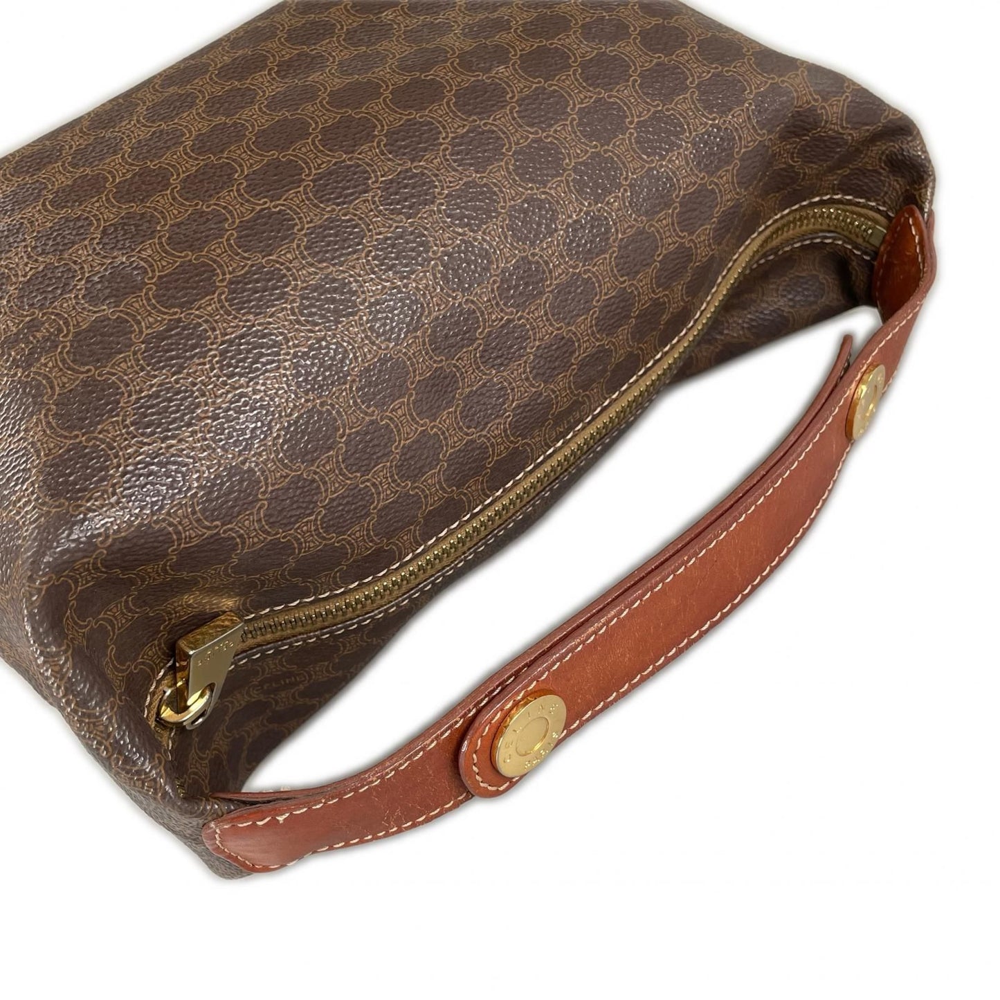 Celine Macadam Handbag Leather Brown — view 4