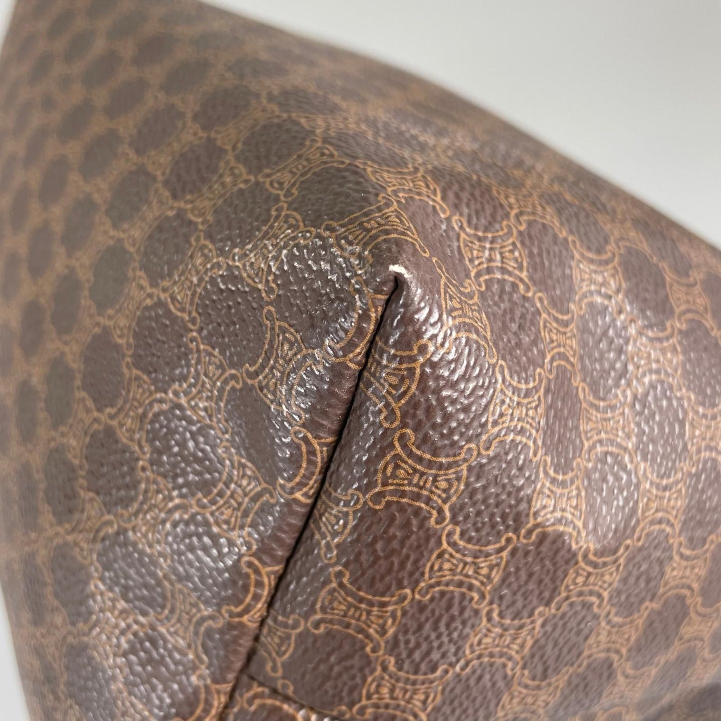 Celine Macadam Handbag Leather Brown — view 6