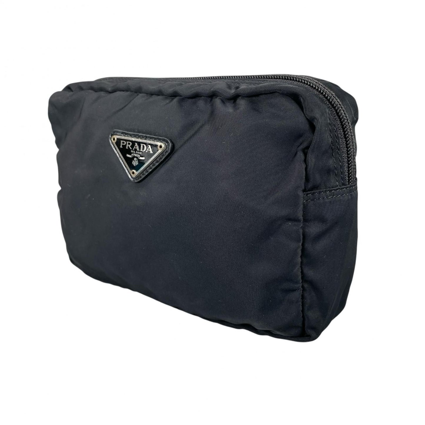 Prada Triangle Logo Pouch Nylon Black — view 2