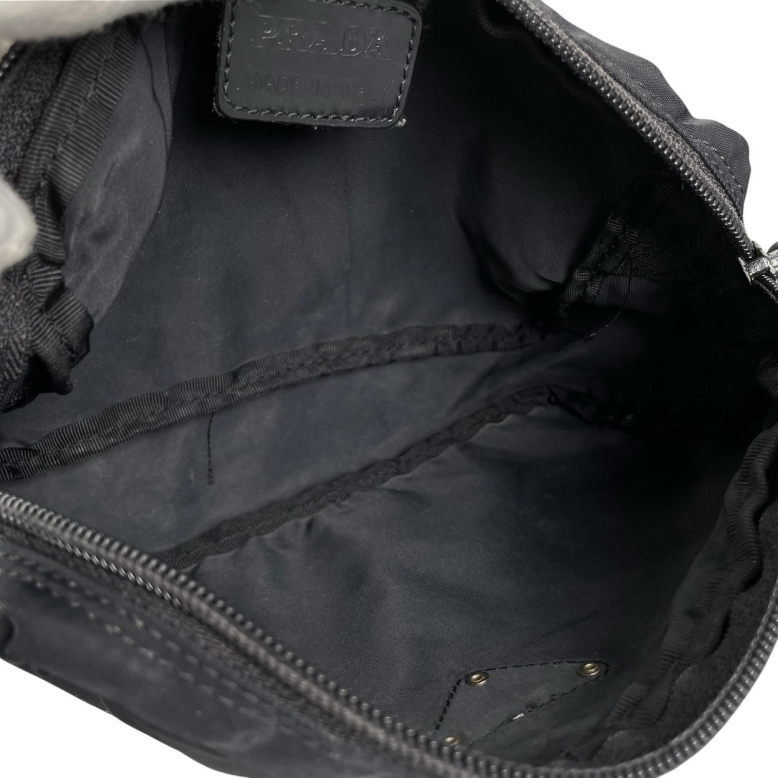 Prada Triangle Logo Pouch Nylon Black — view 7