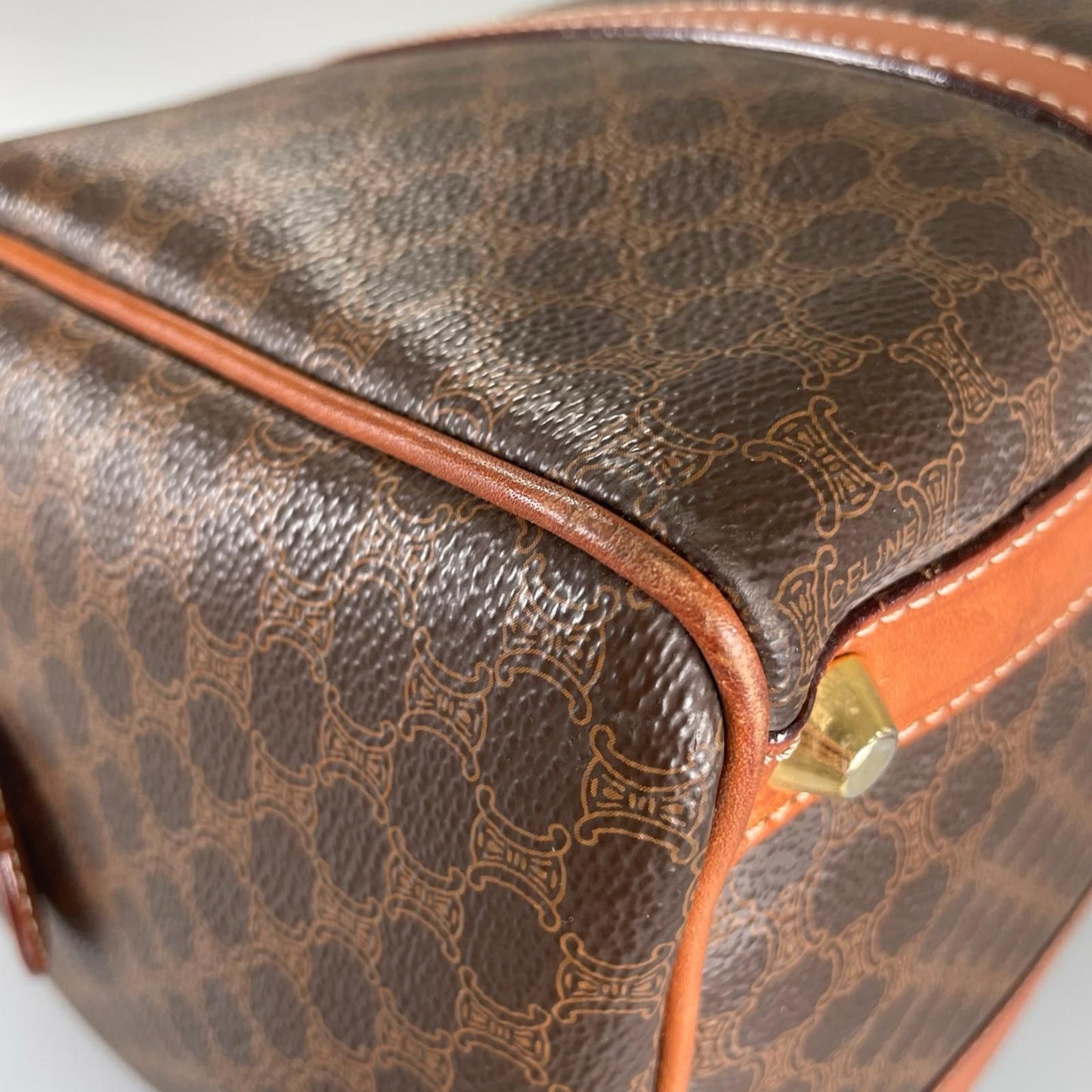Celine Macadam Boston Bag Brown — view 7