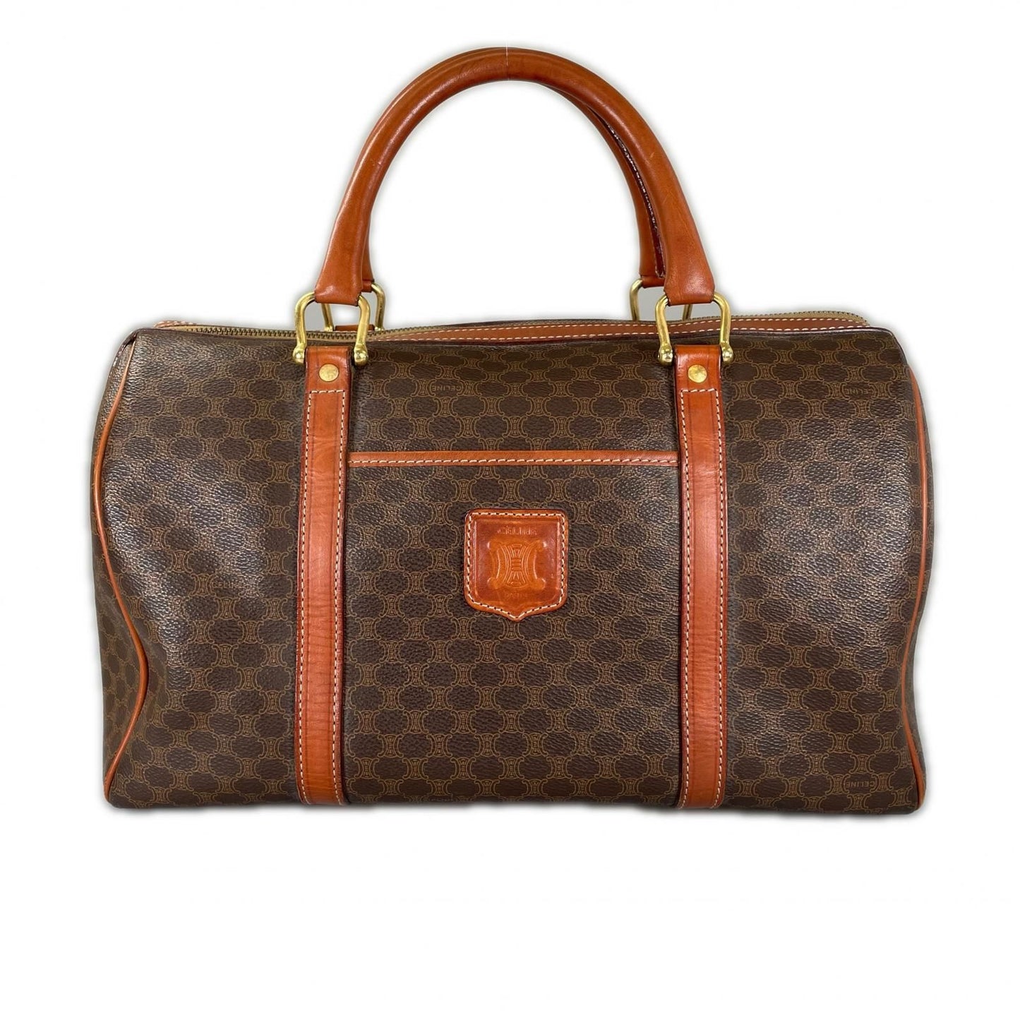 Celine Macadam Boston Bag Brown