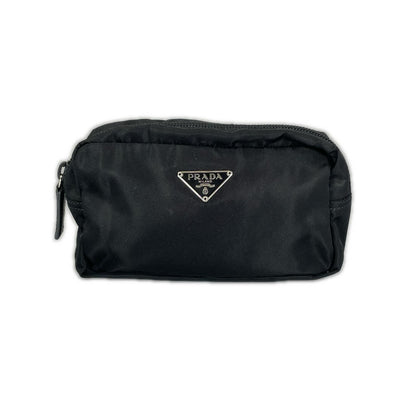 Prada Triangle Logo Pouch Nylon Black