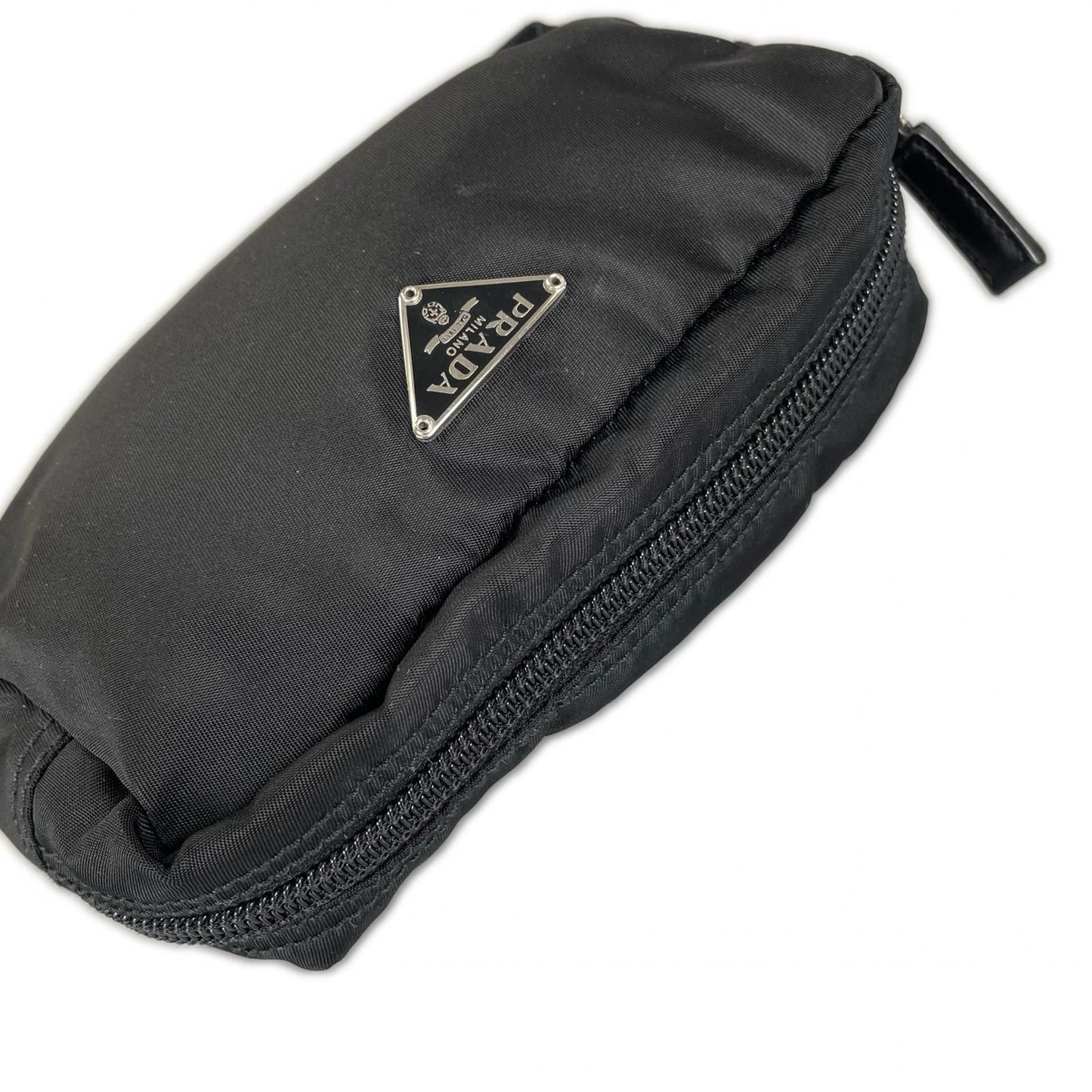 Prada Triangle Logo Pouch Nylon Black — view 4