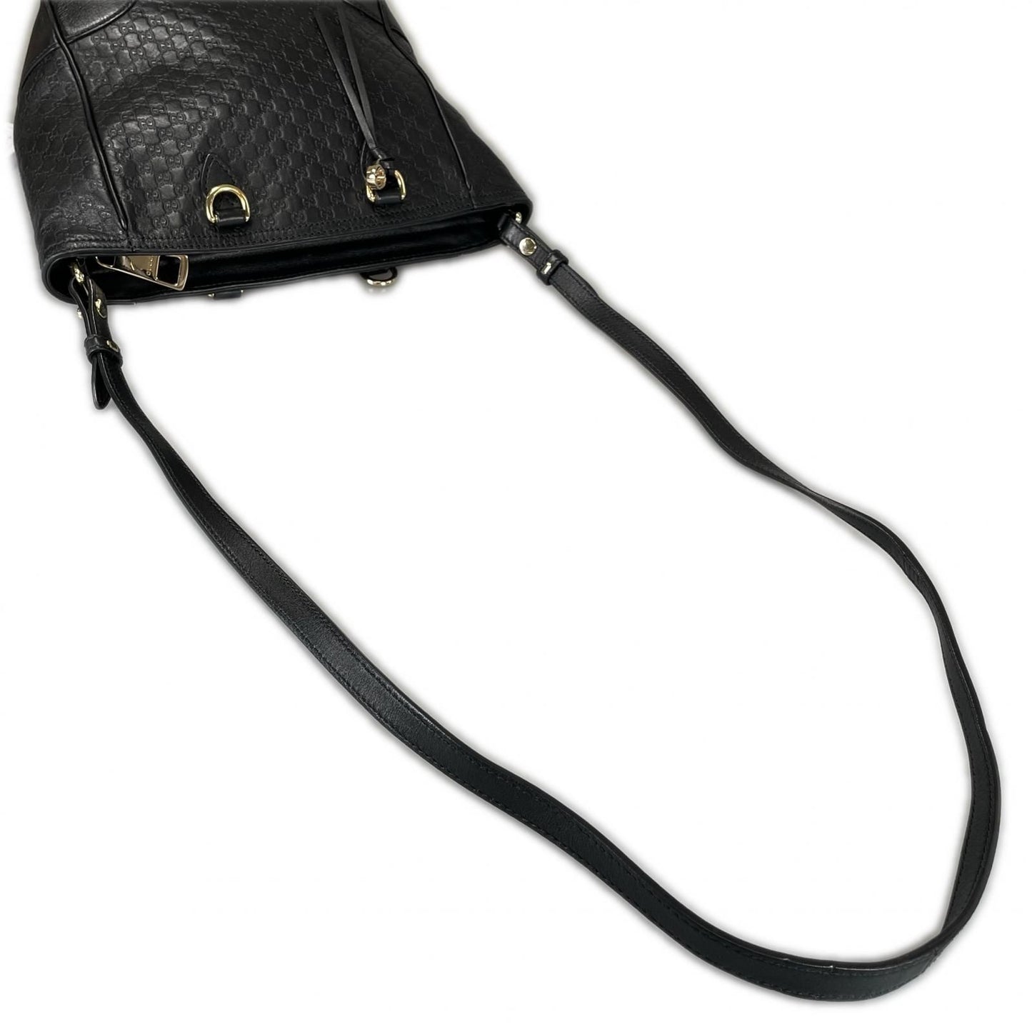 Gucci Bree Micro Guccissima Shoulder Bag Guccissima Leather Black 2-Way — view 4