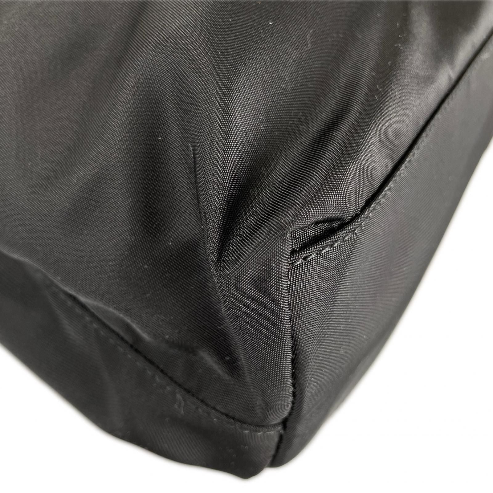Prada Triangle Logo Tote Bag Nylon Black — view 7