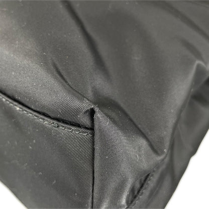 Prada Triangle Logo Tote Bag Nylon Black — view 8