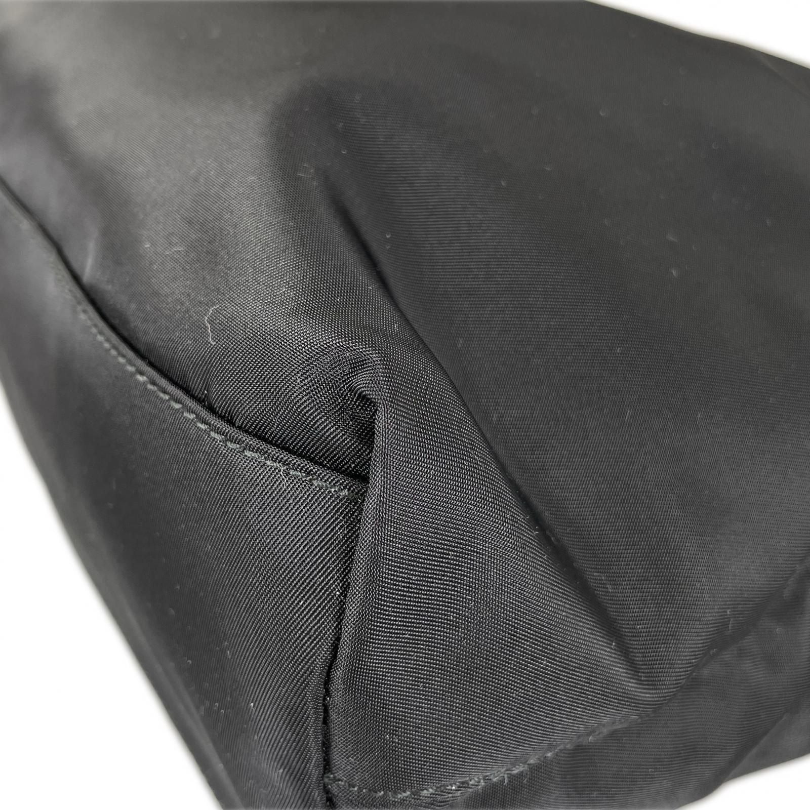 Prada Triangle Logo Tote Bag Nylon Black — view 6