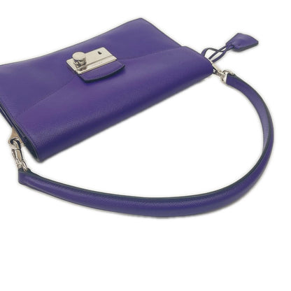 Prada Saffiano Handbag Leather Purple — view 5