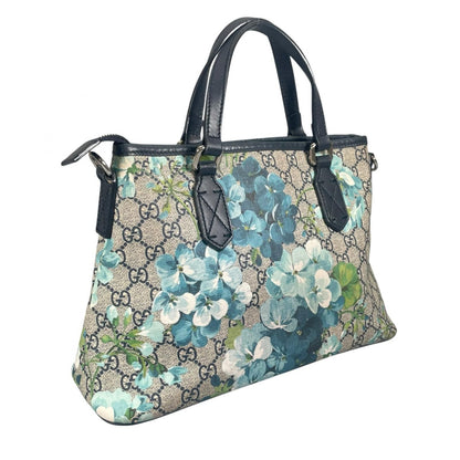 Gucci GG Blooms Floral Botanical Handbag Canvas Beige — view 3