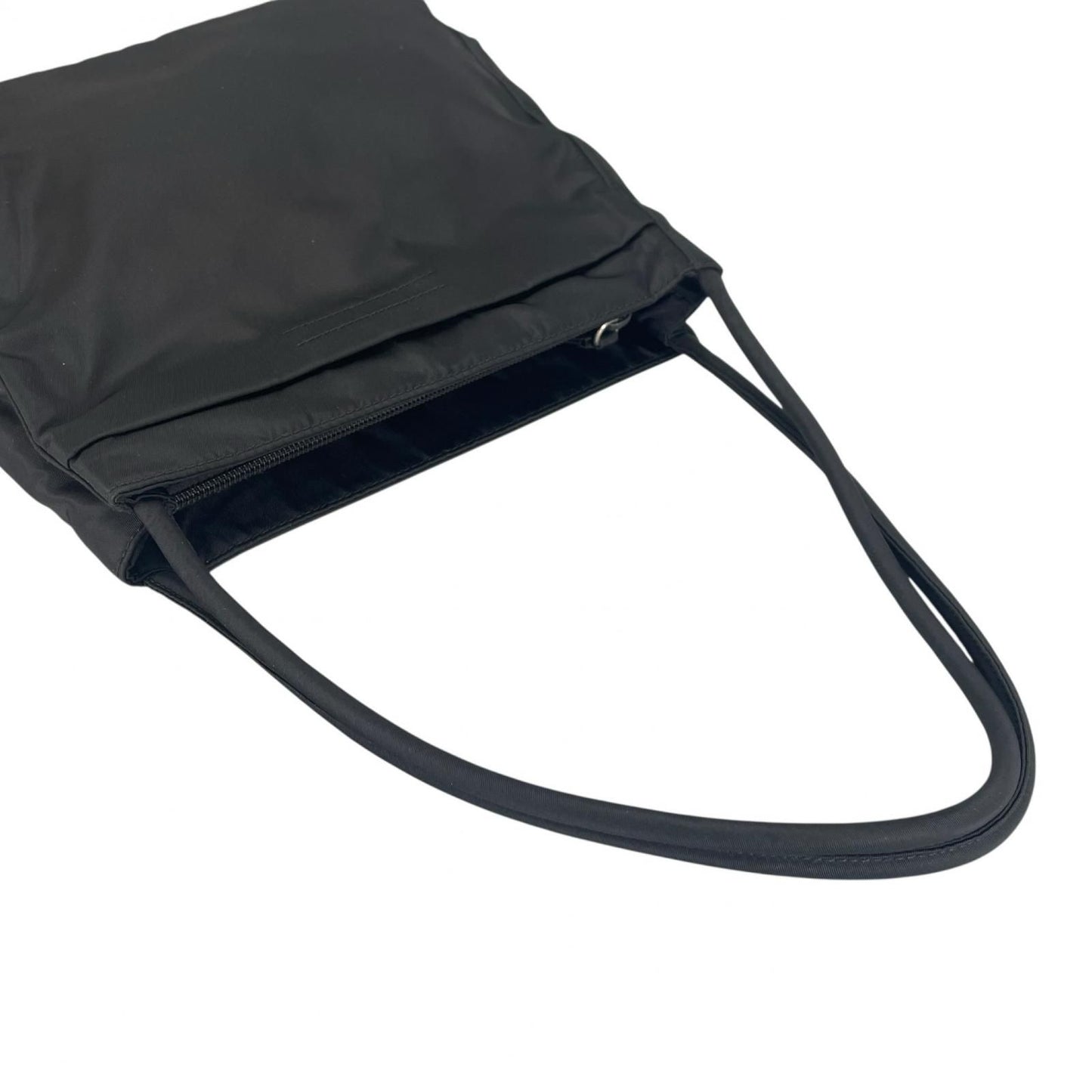 Prada Triangle Logo Handbag Nylon Black — view 5