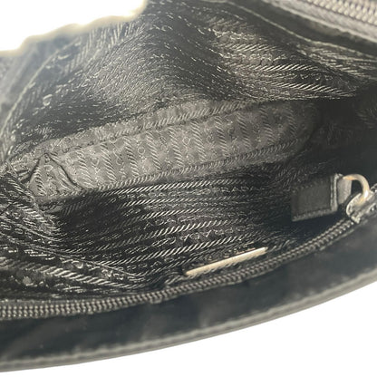 Prada Triangle Logo Handbag Nylon Black — view 7