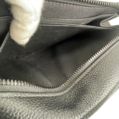 Louis Vuitton Alpha Wearable Wallet Shoulder Bag Leather Black Aerogram — view 8