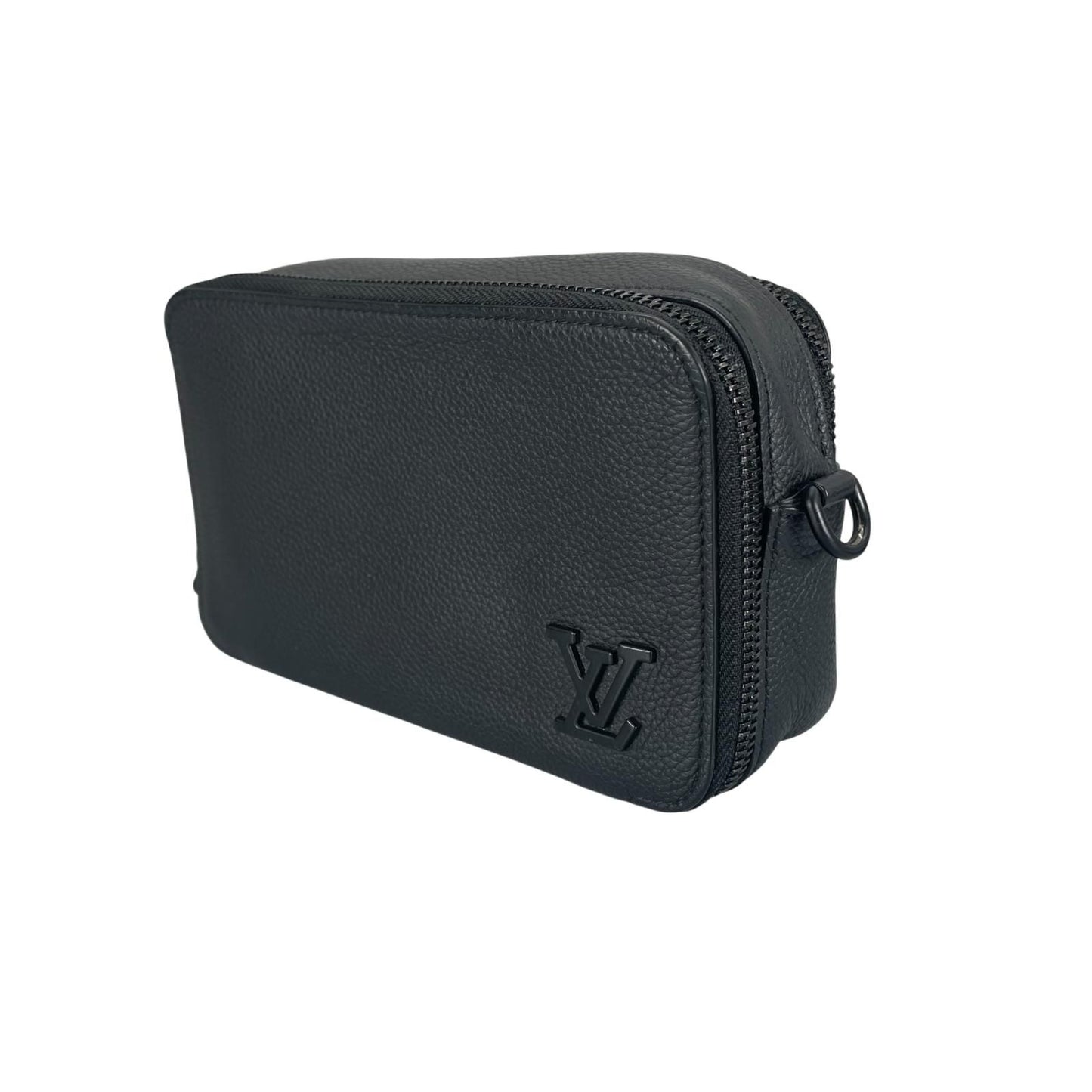 Louis Vuitton Alpha Wearable Wallet Shoulder Bag Leather Black Aerogram — view 2