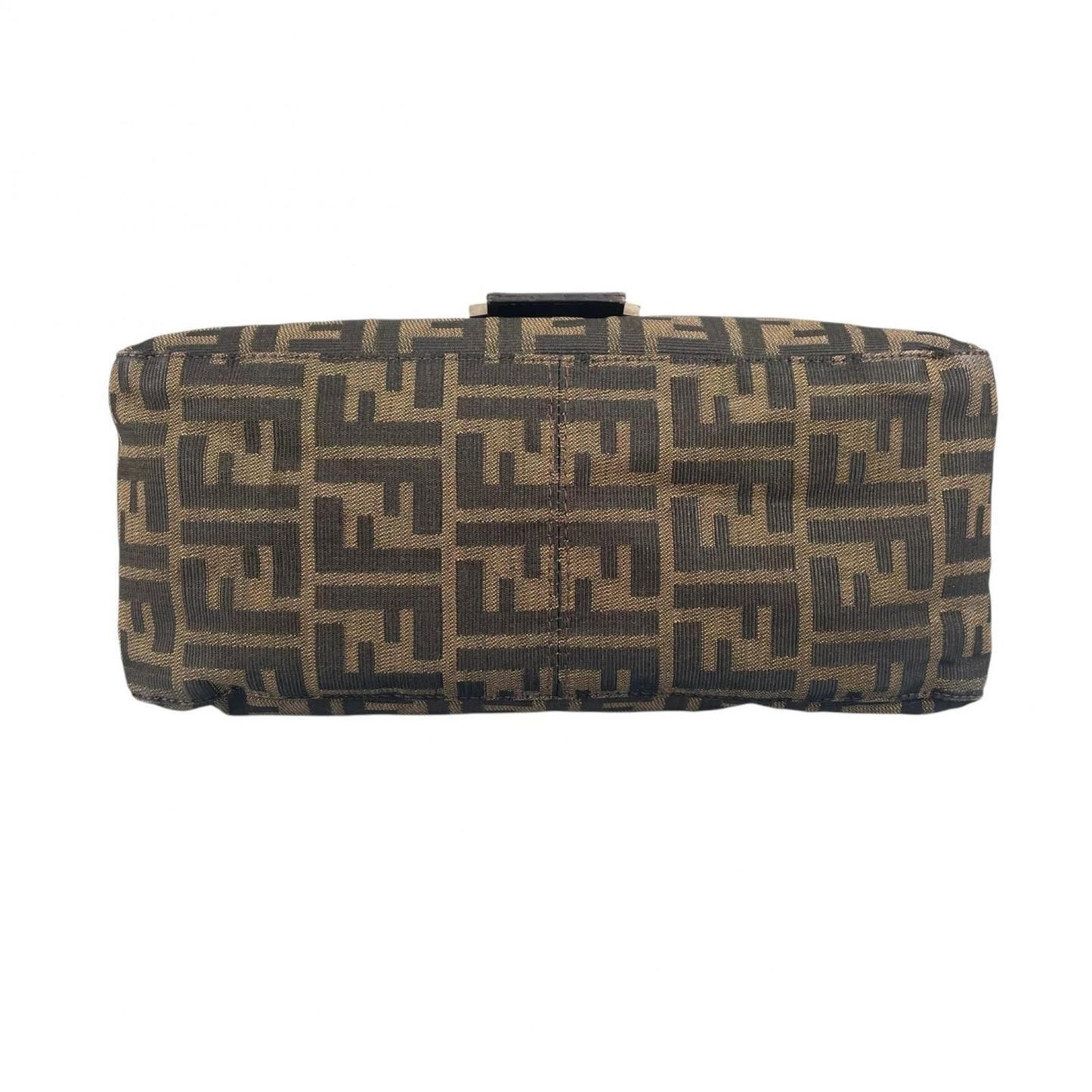 Fendi Mamma Baguette Handbag Canvas Leather Brown — view 4