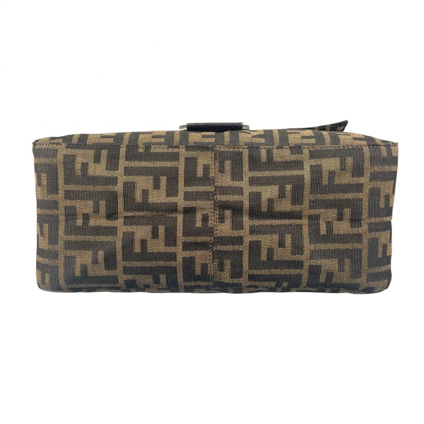 Fendi Mamma Baguette Handbag Canvas Leather Brown — view 4