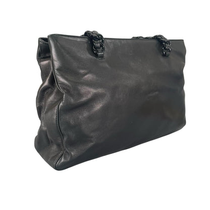 Prada Tote Bag Leather Black — view 3